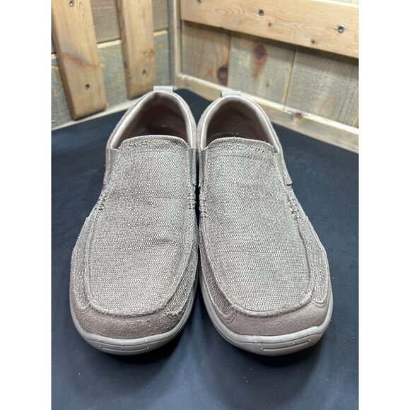 Skechers Mens Relaxed Fit Air-Cooled Memory Foam Slip-On Shoes Size 11 Taupe - Picture 9 of 9